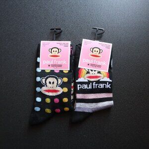 Women's 2 Pair Paul Frank Socks | OS